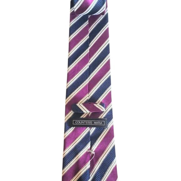 COUNTESS MARA Men's 100% Silk Neck Tie - Picture 3 of 4